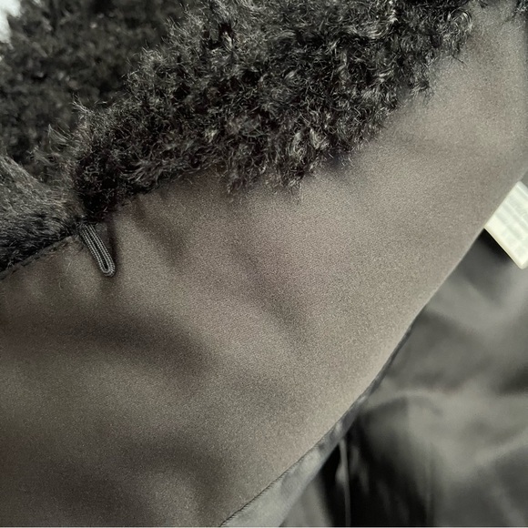 𝅺new Mango Black Faux Fur Coat US XS - Picture 6 of 8